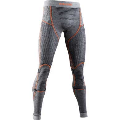 X-Bionic Base Layer Merino-Natural Pant (Merino wool) long Underwear grey/orange Men