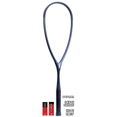 Xamsa Squash racket Onyx Incognito 145g/head heavy black - strung -