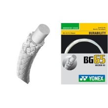 Stringing with Badminton String Yonex BG65 (Allround+Durability) yellow